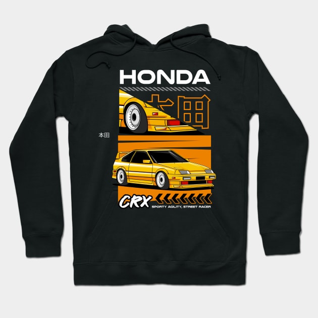 Classic Honda CRX Hoodie by Harrisaputra